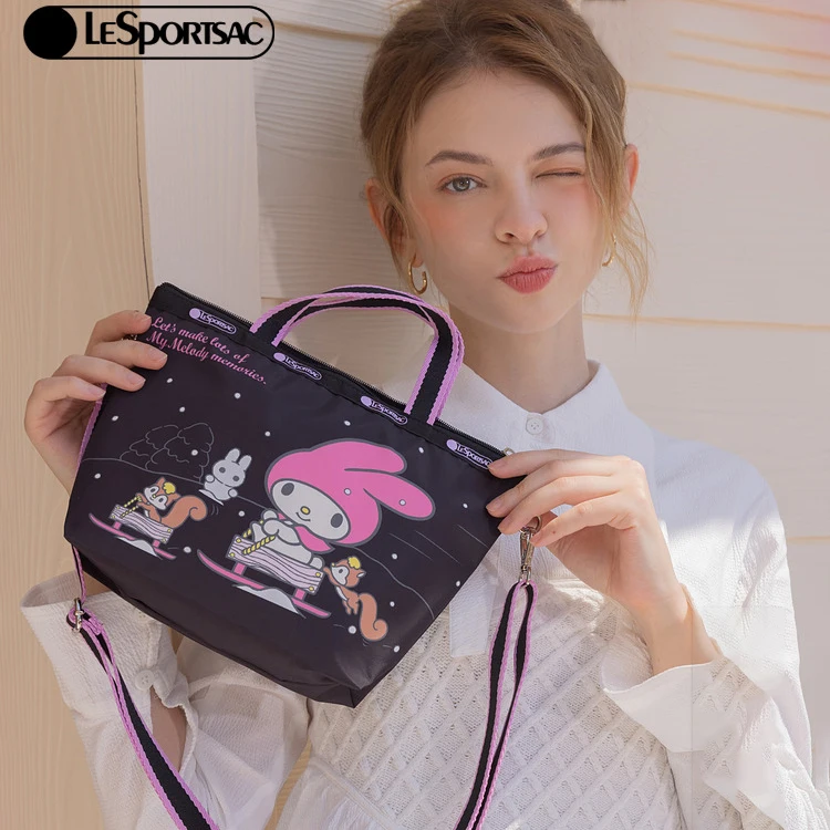 Sanrios мимелоди кавайная аниме мультяшная нейлоновая сумка через плечо сумка для путешествий кошелек для телефона держатель сумка для девоче...