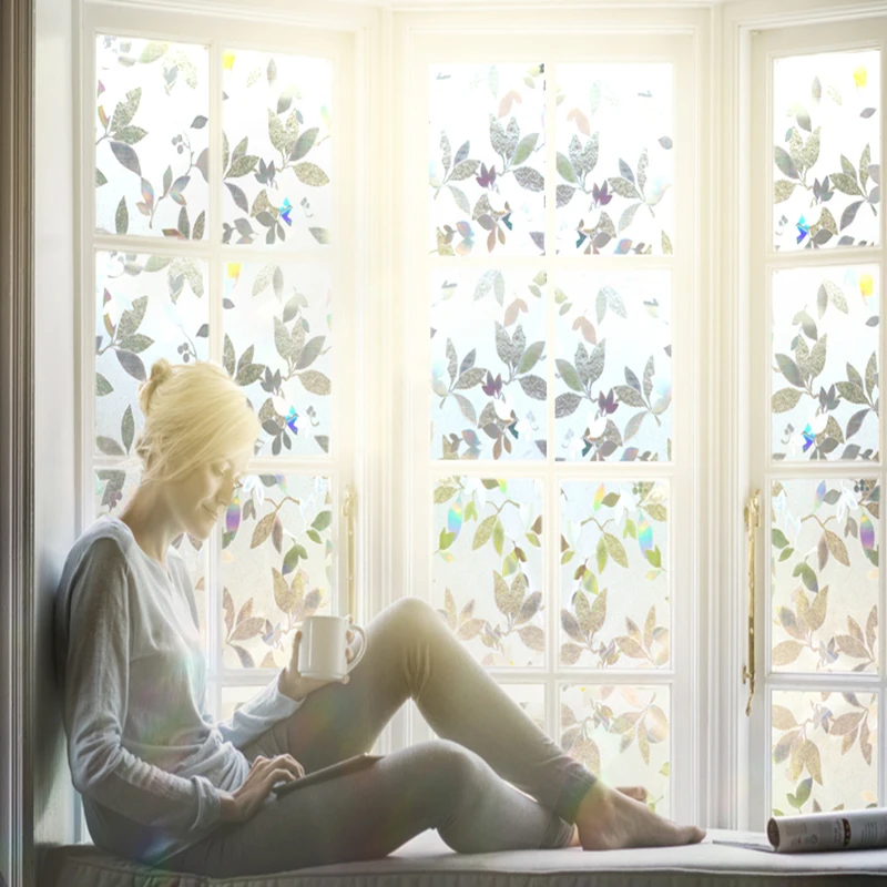 

Crystal 3D Decorative Stained Glass Window Film Removable Self Adhesive Glass Sticker Static Cling Vinyl Window Paper