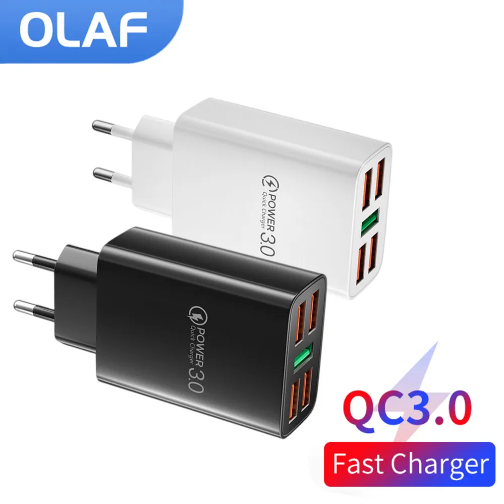 

OLAF 5 портов USB зарядное устройство Быстрая зарядка QC3.0 мобильные телефоны портативное настенное зарядное устройство Быстрая зарядка 3,0 адап...