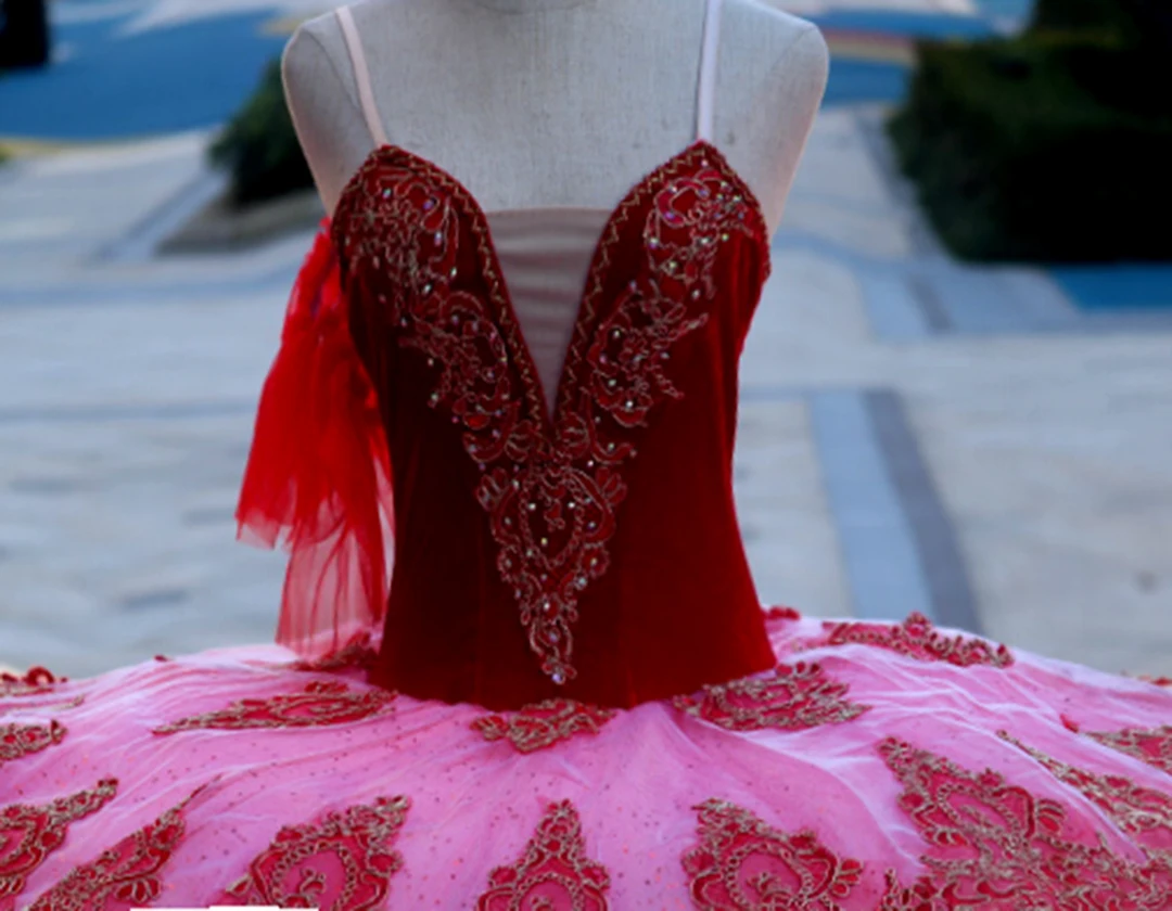 Юбка-пачка стрейчевая балетный костюм для выступлений красный