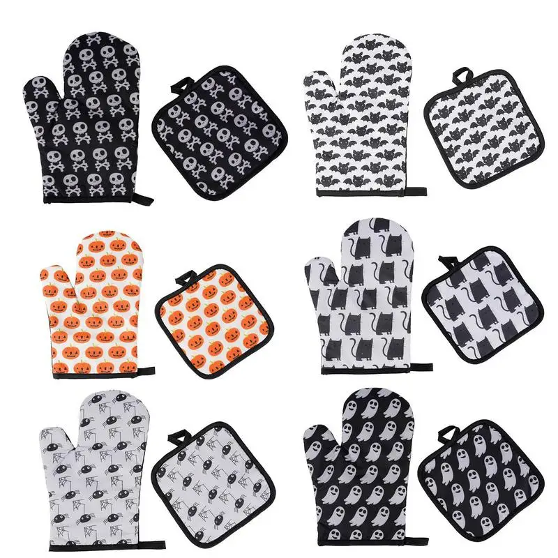 

Kitchen Thickened Heat Isolation Gloves Barbecue Heat Insulation Thick Oven Mitt High Temp Resistant Glove Thickened Oven Mitts