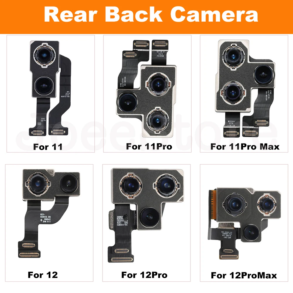 

Original Back Rear Camera For iPhone X XR XS Max 11 12 Pro Max Back Camera Main Lens Flex Cable Big Camera Module Repair Parts