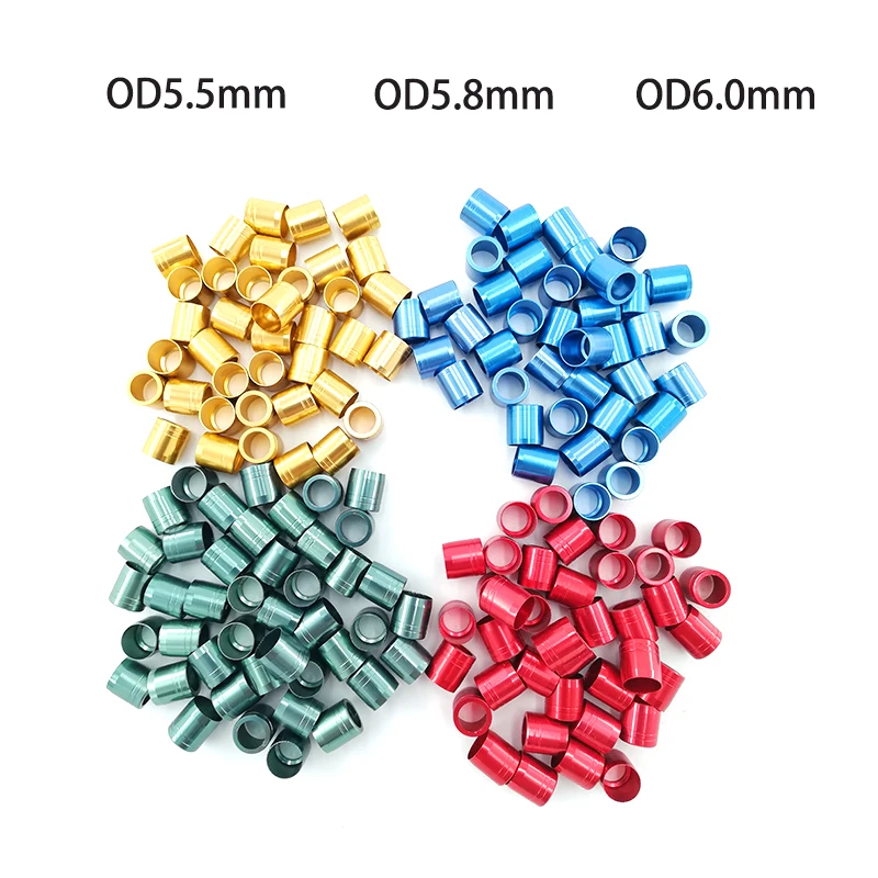 

24PCS Arrow Shaft Protect Bow Shooting Hunting Aluminum Explosion-proof Ring OD5.5mm 5.8mm 6.0mm ID4.2mm Archery