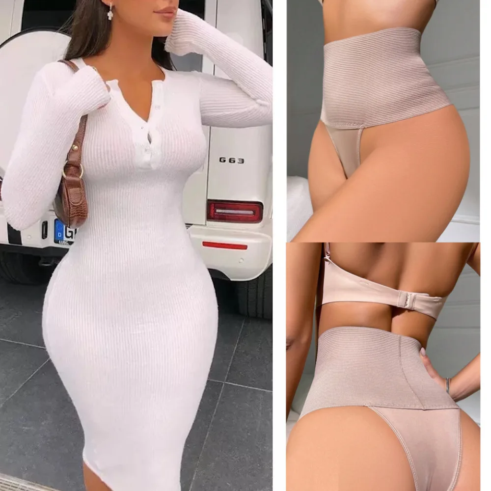 Утягивающие трусики для живота с высокой талией корректирующие плоской женская