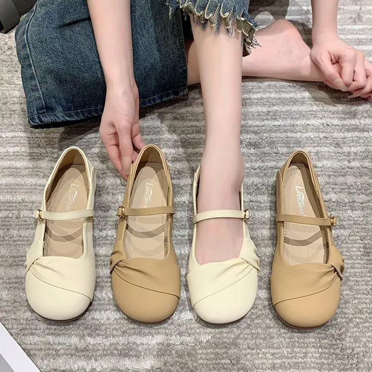 

Туфли-оксфорды женские с круглым носком, повседневные кроссовки из искусственной кожи, Классическая удобная летняя обувь в Корейском стиле ретро, на низком каблуке