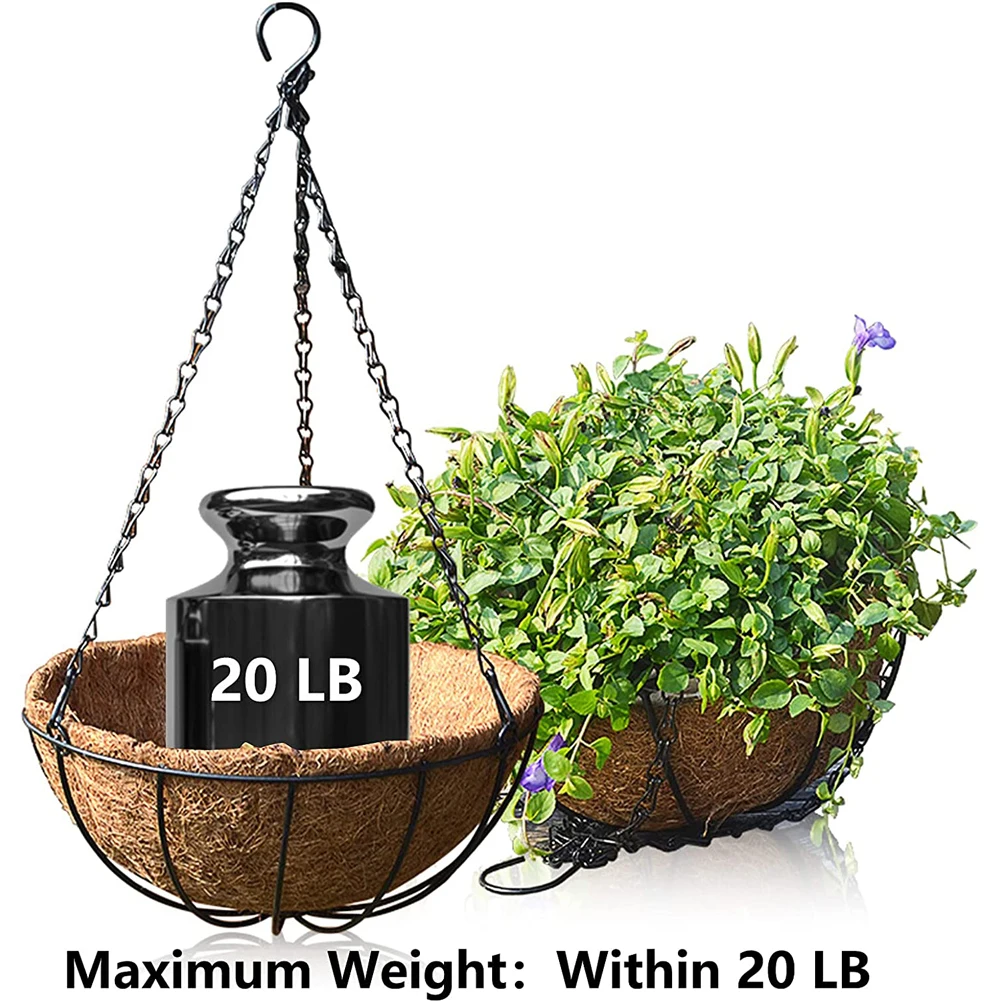 

5 шт., двойные крючки для корзины цветов, длина 50 см, 3,0 см