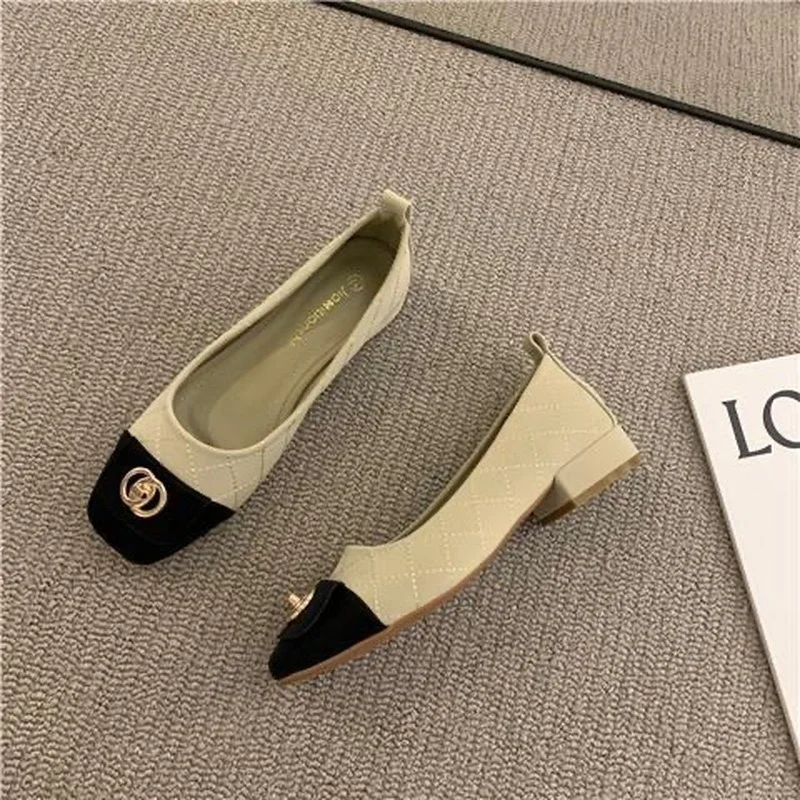 

2022 Women Heeled Shoes Fashion Color Matching Casual Ladies Flat Shoes Breathable Comfortable Small wind