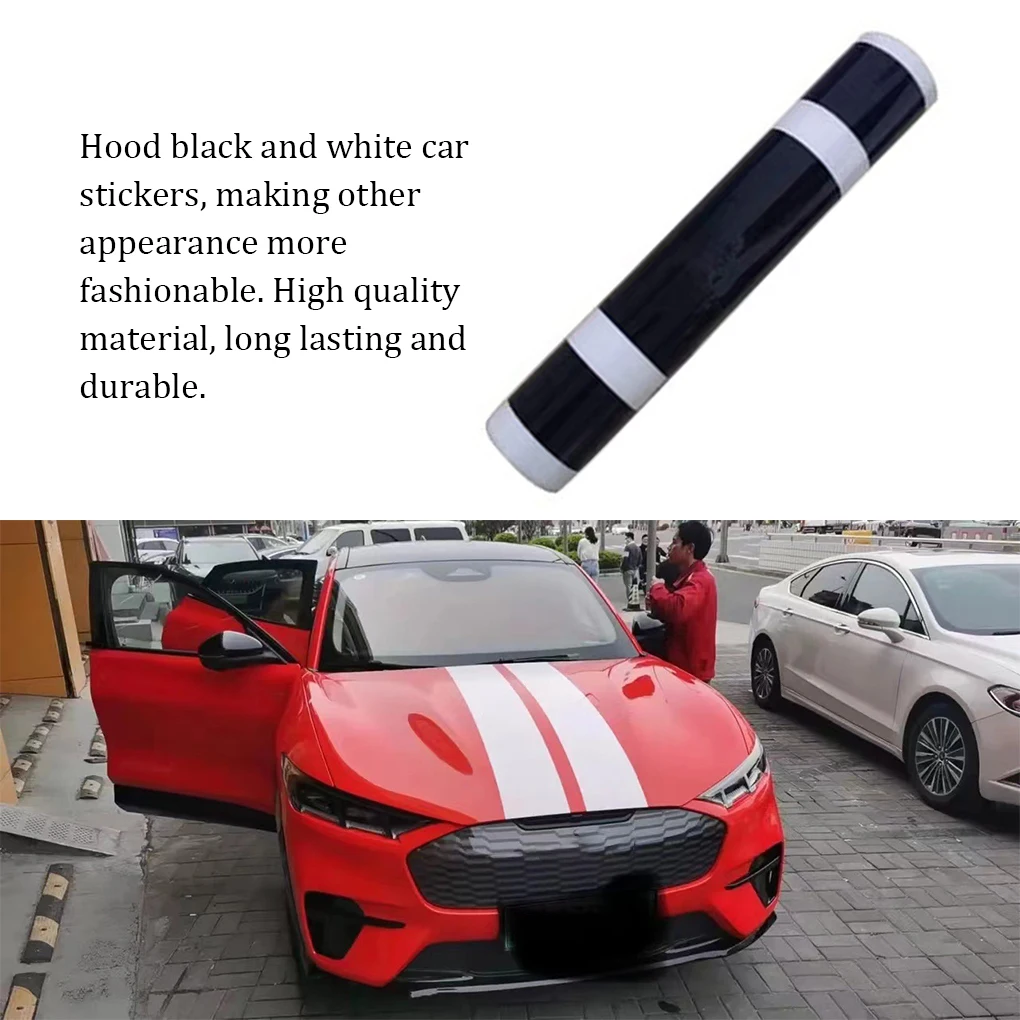 

Car Exterior Engine Cover Sticker Car-styling Stripe Anti-skid PET Stickers Universal Decal Vehicle Mounted Accessory