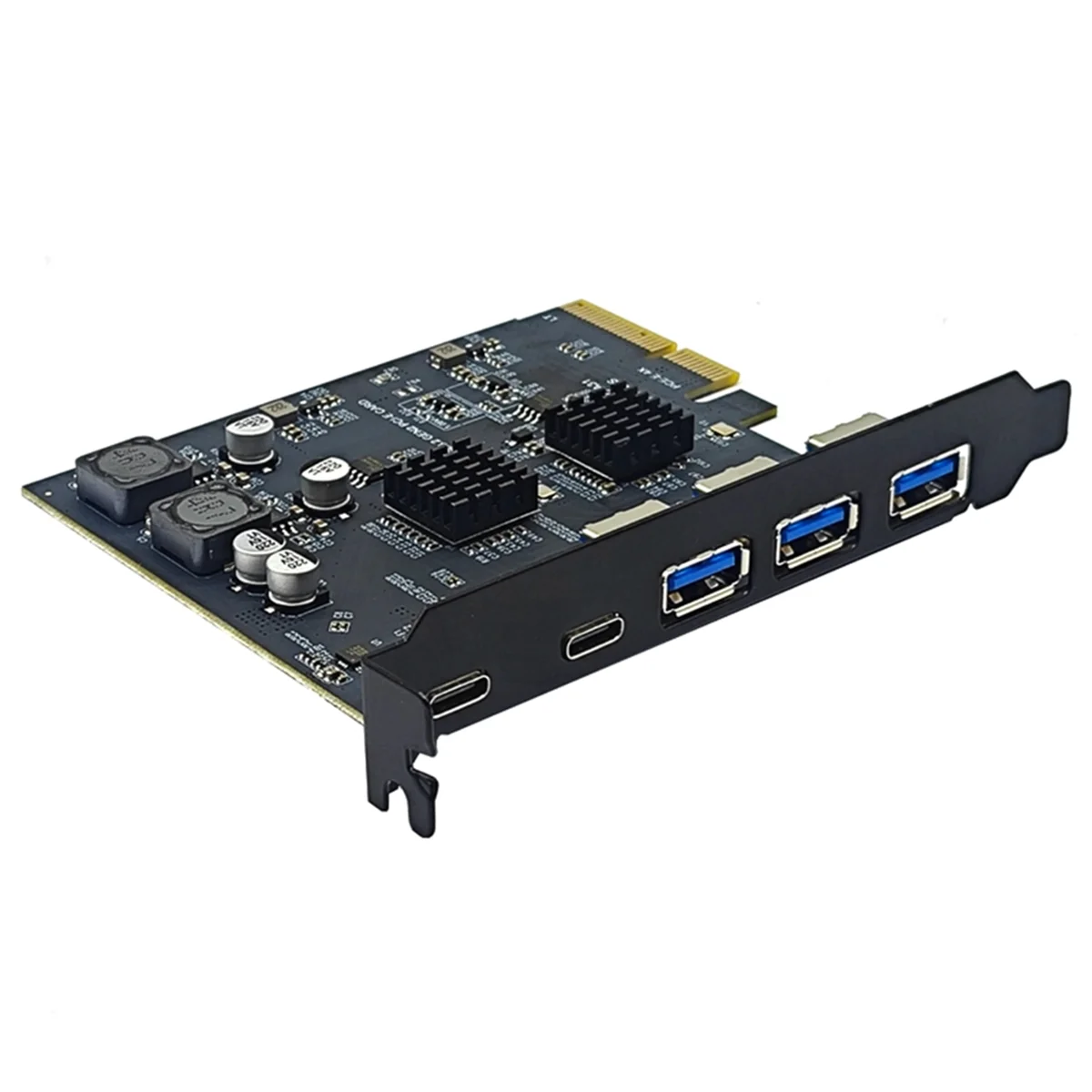 Адаптер PCI Express X4 на 2 порта типа C + 3 USB3.2 Gen2 10 Гбит/с ASM3142 чип VL822 Карта расширения USB