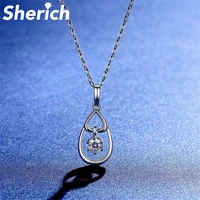 sherich angel tears hollow water drop 0 5ct moissanite 100 925 sterling silver elegant charming pendant necklace women jewelry