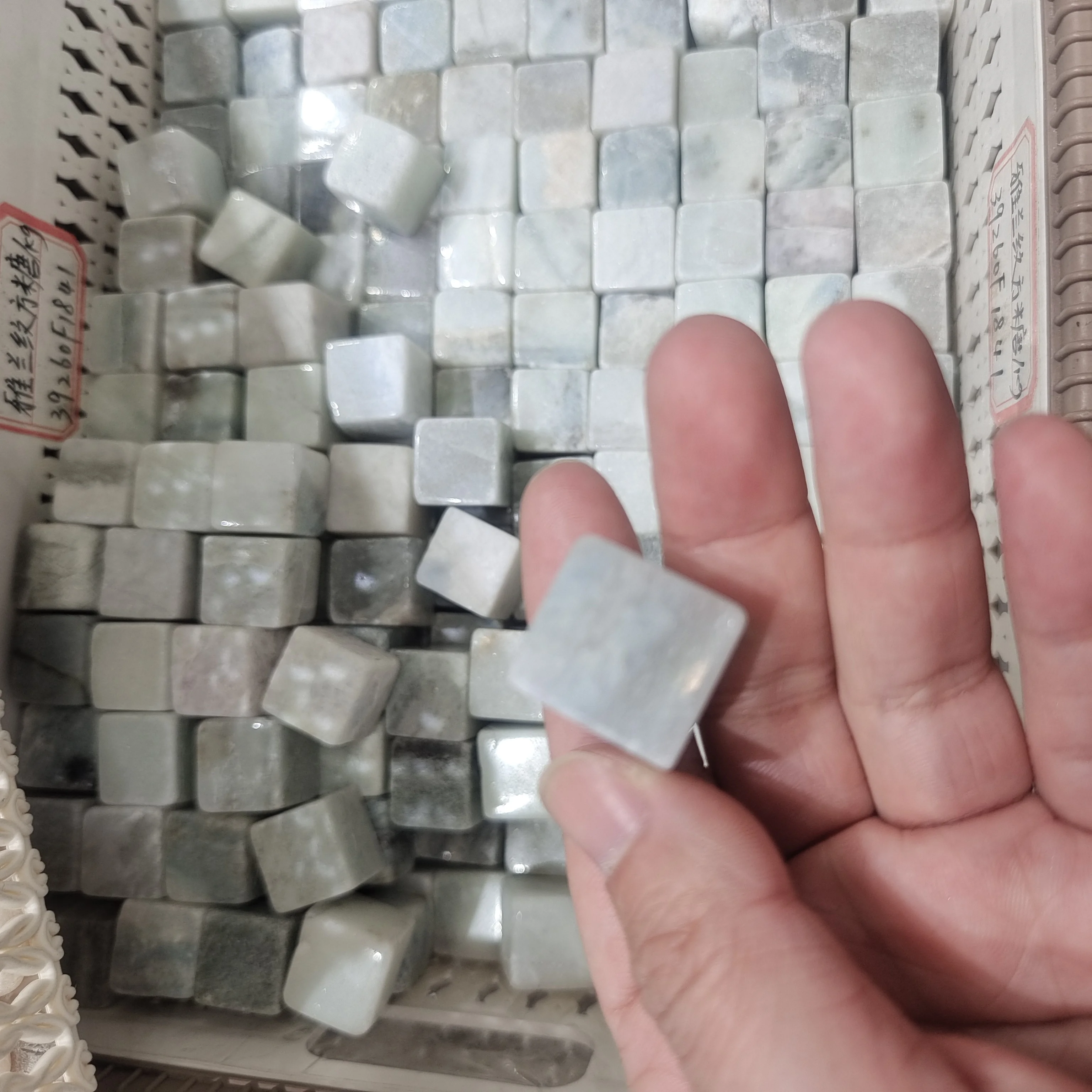 

Natural Ya Lan grain stone Cubic Cube Tumbled Crystal Gemstone Mineral Specimen Home Ornament Office Decoration Gift