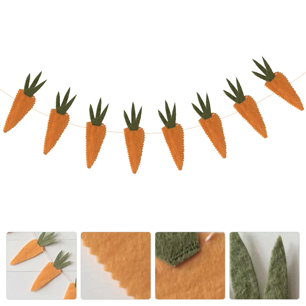 

1pc Hanging Hanging Decor Bunting Garland Carrot Buntings Banner Decorations Bunting Party Favors