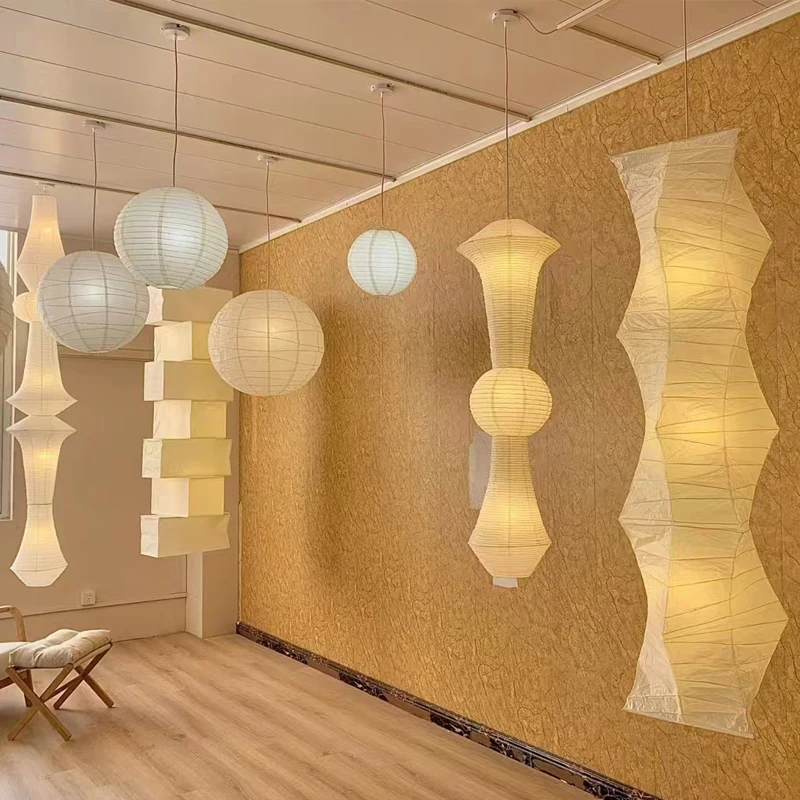 Японские подвесные светильники ZZY винтажное освещение в виде дерева бумажный