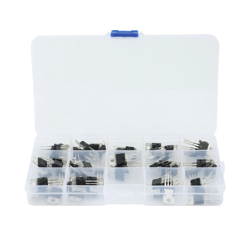 

70 Pieces Of 14-Value Three-Terminal Positive And Negative Voltage Regulator Transistor Kit T0-220