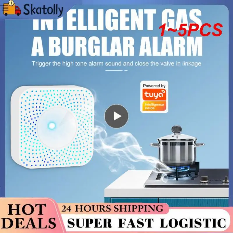 

Датчик природного газа Zigbee Tuya, умный бытовой детектор утечки сжиженного углеводородного газа, 1-5 шт.