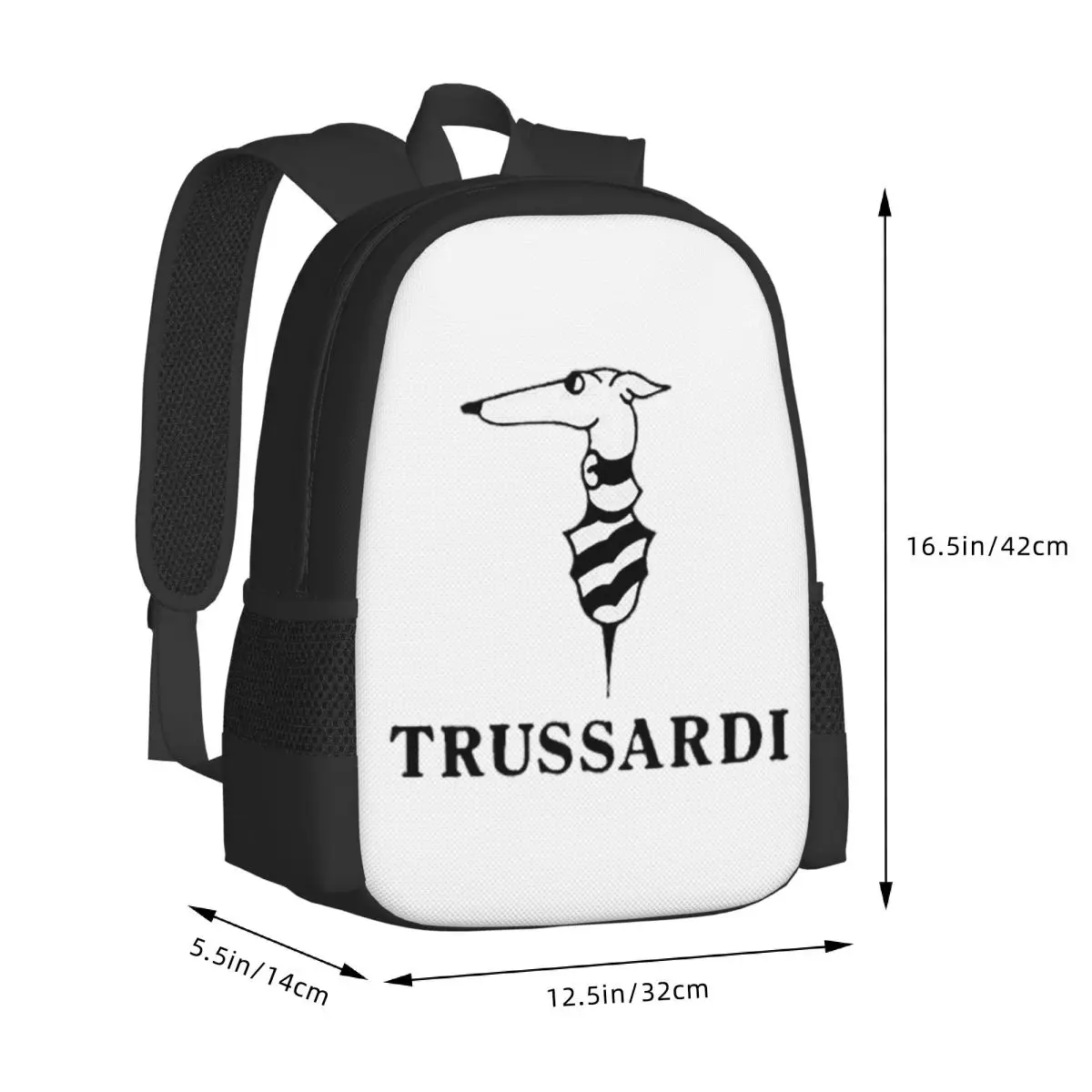 Фото Рюкзак Trussardis с логотипом для студентов, школьный рюкзак, походный рюкзак для путешествий, модный рюкзак для мальчиков и девочек, сумка через плечо №3
