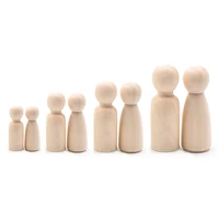 12 pcs lot log colored wooden figures childrens creative painted wooden dolls diy graffiti wooden toys