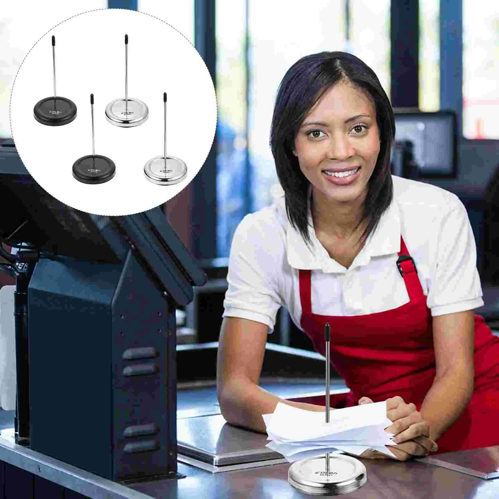 

Holder Paper Receipt Fork Check Ticket Menu Spike Restaurant Spindle Holders Bill Rod Straight Memo Organizer Desk Invoice