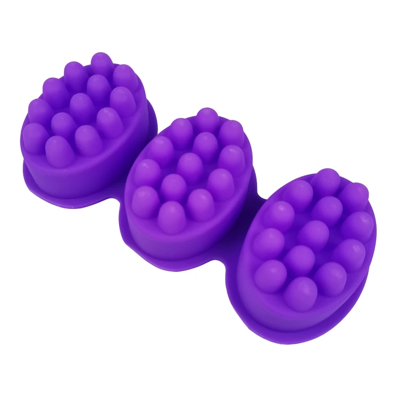 

3D Handmade Silicone Soap Mold Massage Therapy Bar Making Mould Tools