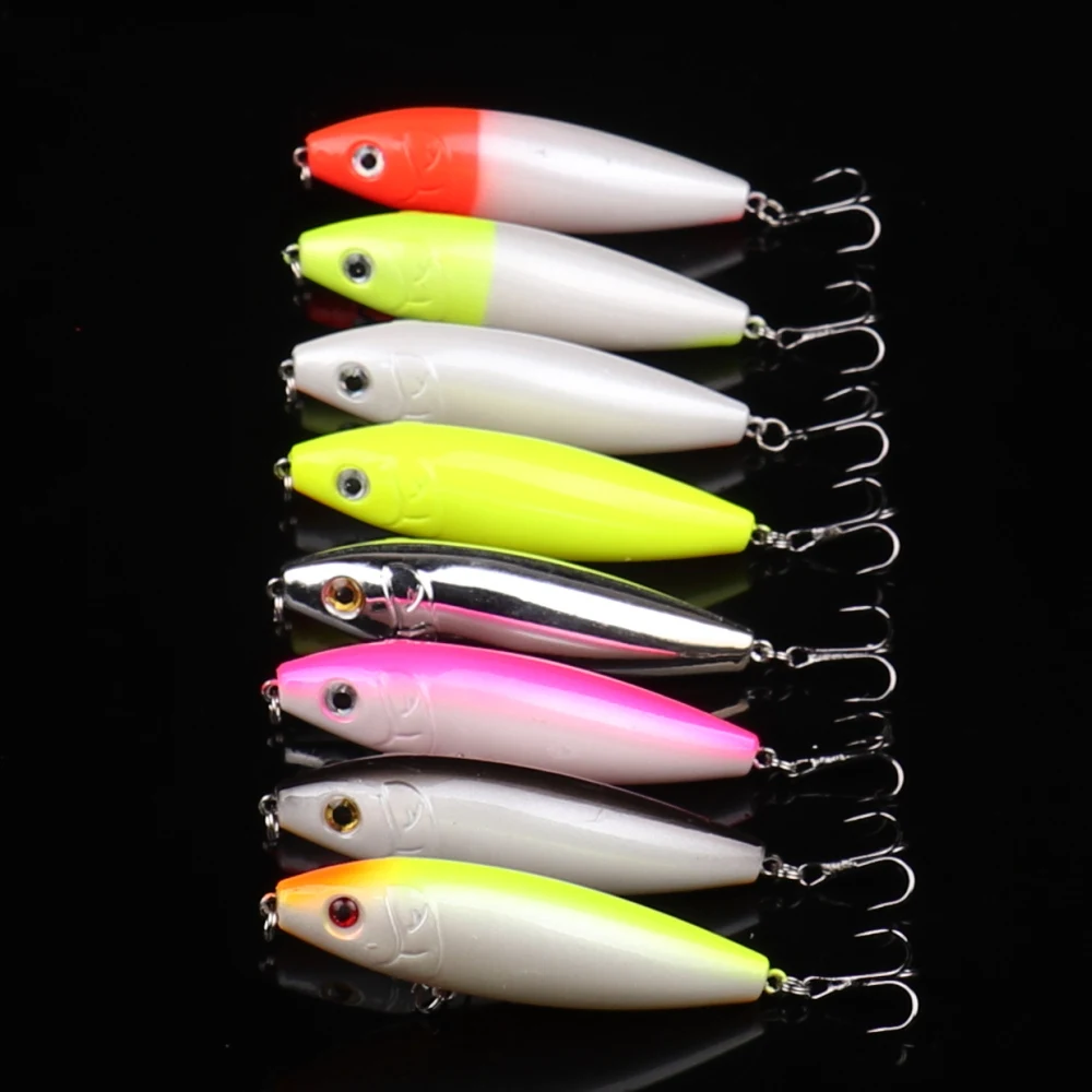 

8 шт./партия, рыболовная приманка-карандаш, 80 мм, 12 г