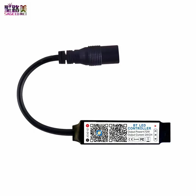 

DC5V-24V 12V Mini Bluetooth-compatible RGB Controller LED Light Strip Music Controller Smart APP Control For RGB Tape Lights