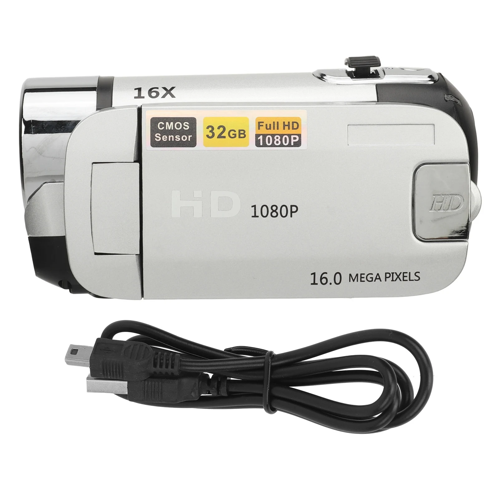 Цифровая камера D90 1080P 16MP с 2,4-дюймовым поворотным экраном ...