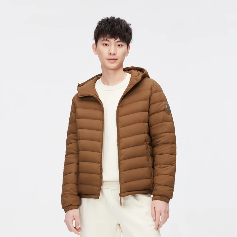 BOSIDENG мужской пуховик с капюшоном стеганое пальто шерпа легкая упакованная