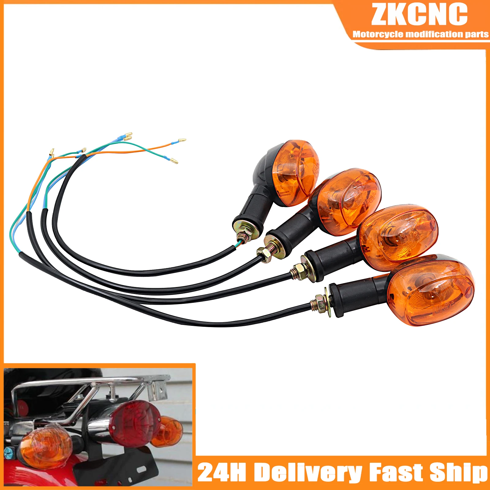 Мотоцикл ATV спереди и сзади 4 шт. сигнальные огни поворота для Honda Z50 Z50A Z50J Z50R Mini Trail