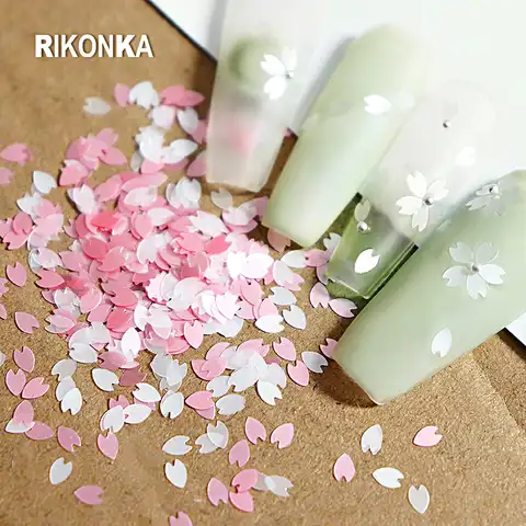Sakura flower, petals, photocell, brilliant manicure, cherry flowers, jewelry, sequins or “do it yourself”, craft details for ...