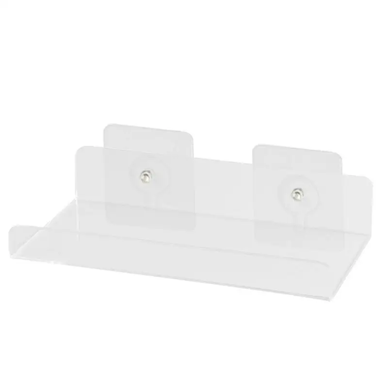 Mini Floating Shelf Transparent Security Camera Shelf With Removable Rail Wall Stand Router Shelf Set-top Box Shelf For Display