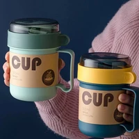 portable breakfast cups oatmeal cereal nut yogurt salad cup container set with spoon crisper cup type food storage bento box