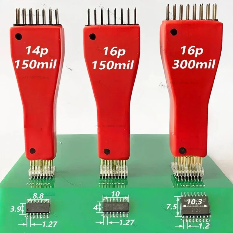 Инструмент для прошивки микросхем SOP16, SOIC16, SOP14, пружинная игла, не нужно снимать проводки (art.: 3920dc3d9c366) - 3920dc3d9c366