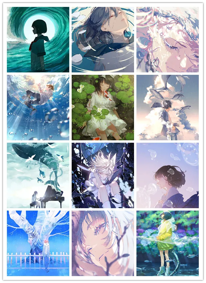 

Full Square Diamond Embroidery 5D Diy Diamond Painting Japanese Anime Cross Stitch Mosaic Picture of Rhinestones Wall Decoration