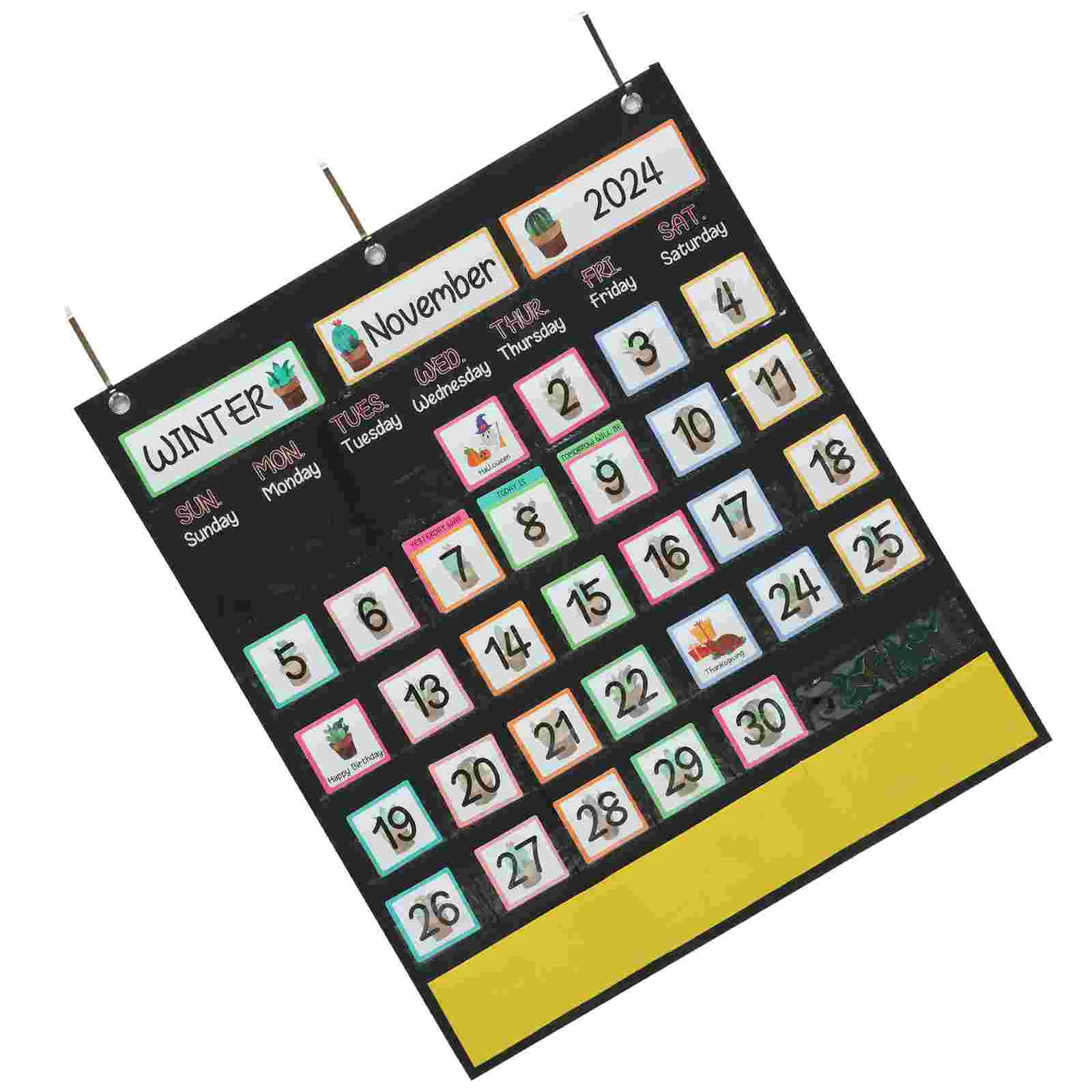 

Школьная поставка Погодный календарь карманная диаграмма для детей для обучения домашней стены дошкольного возраста