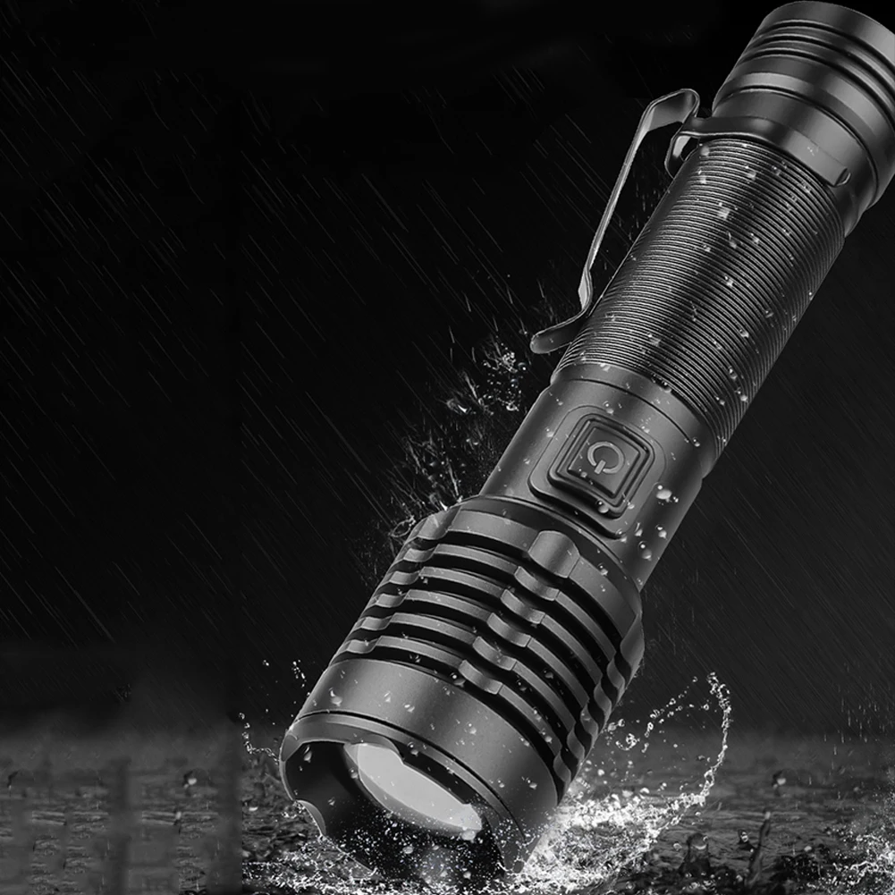 

Portable XHP50 LED Flashlight Type-C USB Rechargeable 800LM Work Light 5 Modes IPX4 Waterproof with Clip Outdoor Emergency Use