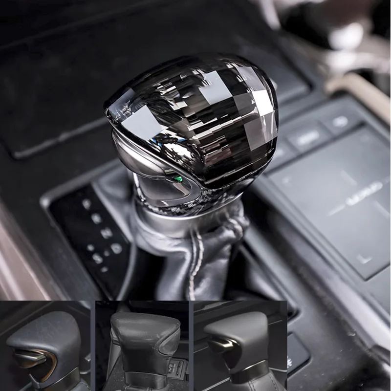 

For Lexus 18 to 22 ES200 crystal Gear shift knob UX260 300h new upgrade with LED light shift lever car automatic transmission