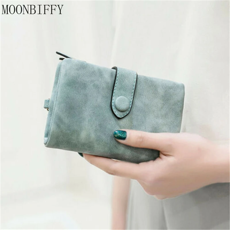 

Women Wallets and Purses PU Leather Wallet Female Short Hasp Purse Small Solid Coin Card Holders 2022 New Carteras Dropshipping
