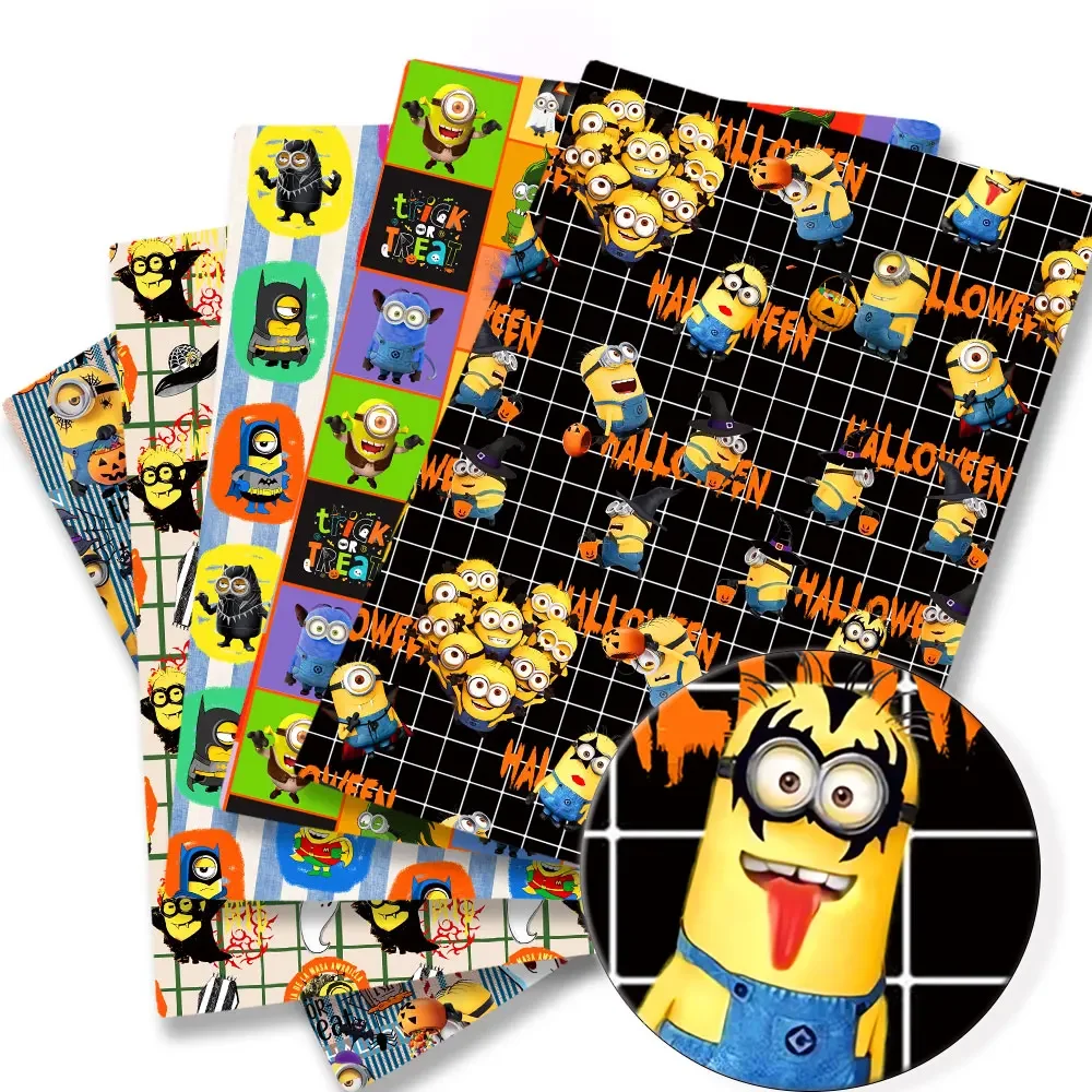 Хлопковая ткань в стиле пэчворк BEAST KINGDOM с миньонами из мультфильмов детский