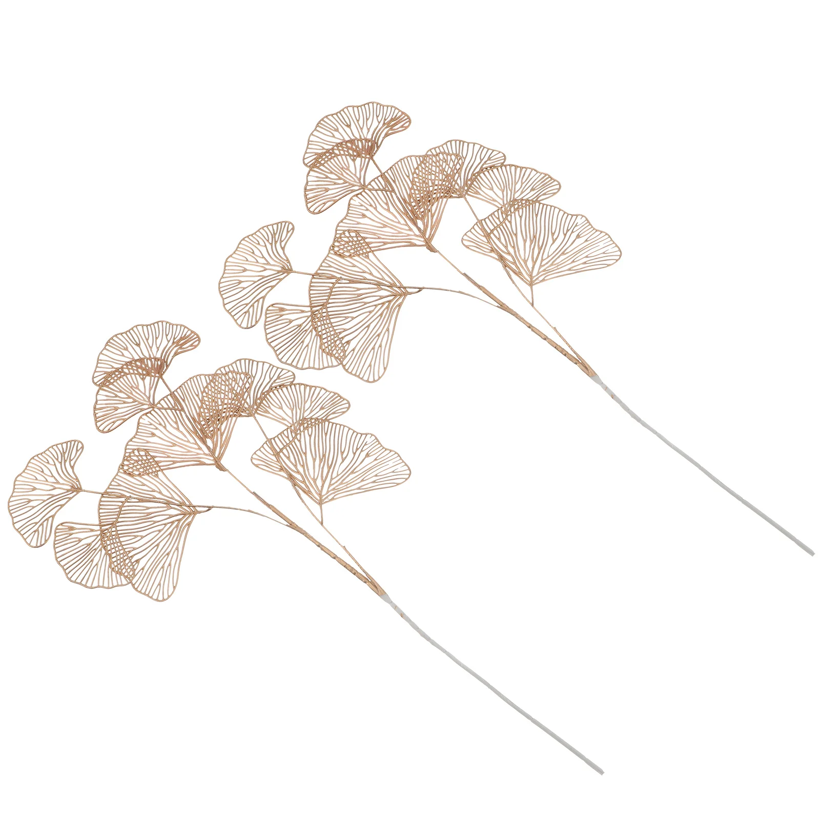 

2 Pcs Artificial Flowers Bouquet Simulated Ginkgo Fake Decorative Leaves Photo Props Lifelike Simulation Bride