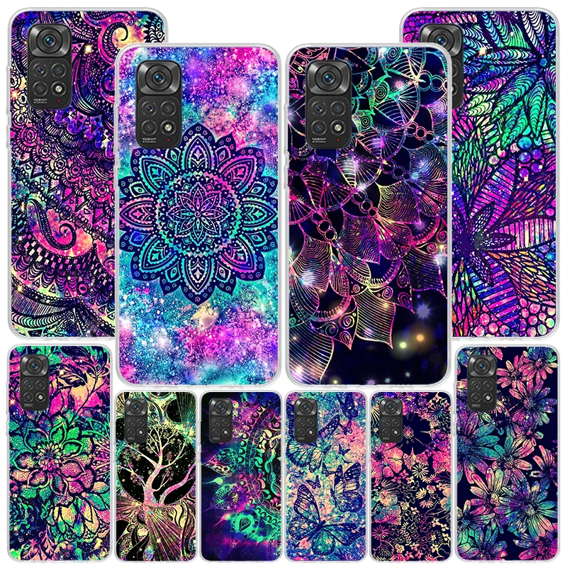 Фото Чехол для телефона Mandala Sunflower Mandala для Xiaomi Redmi Note 15 14 13 12S 12 11 Pro Plus 14S 11S 11E 10 10S 11T 5G, персонализированный №1