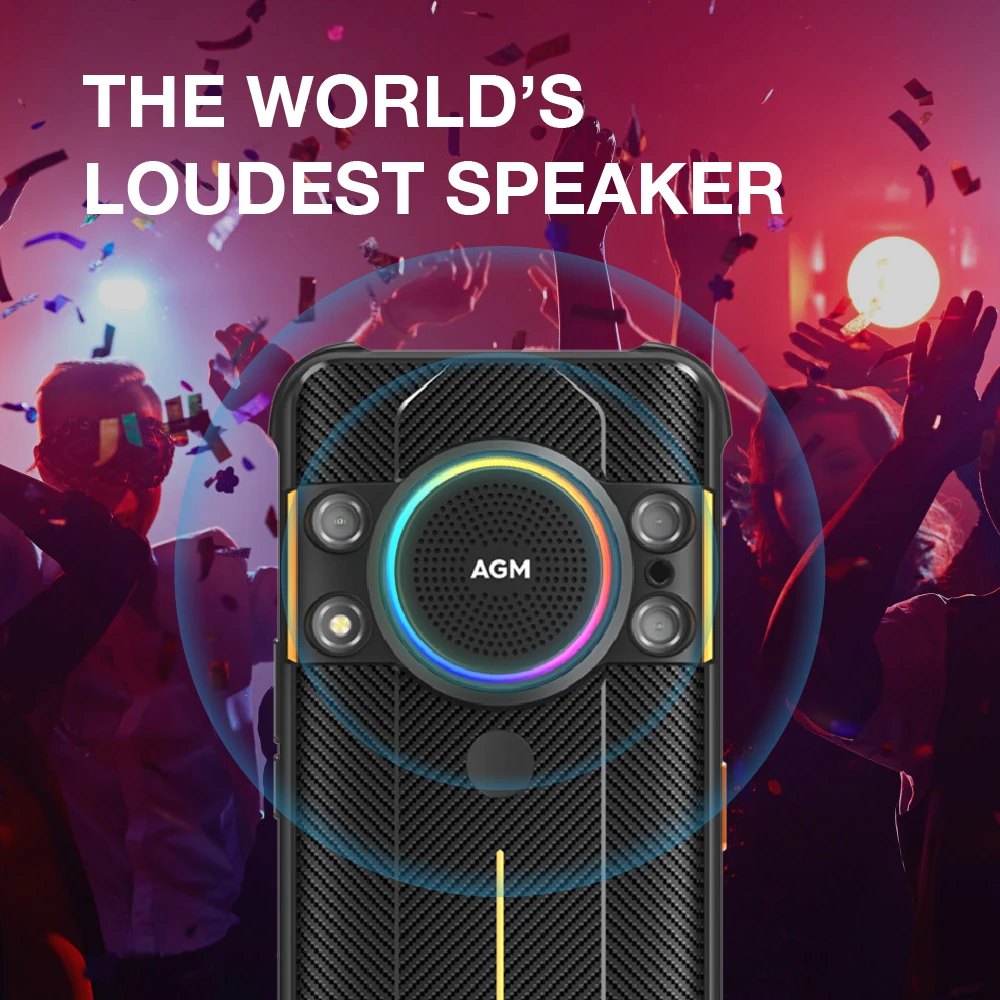 Фото AGM H5 6 + 128G Android 12 прочный смартфон 7000 мАч IP68/IP69K сотовый телефон 3,5 Вт громкий динамик функция ночного видения №4