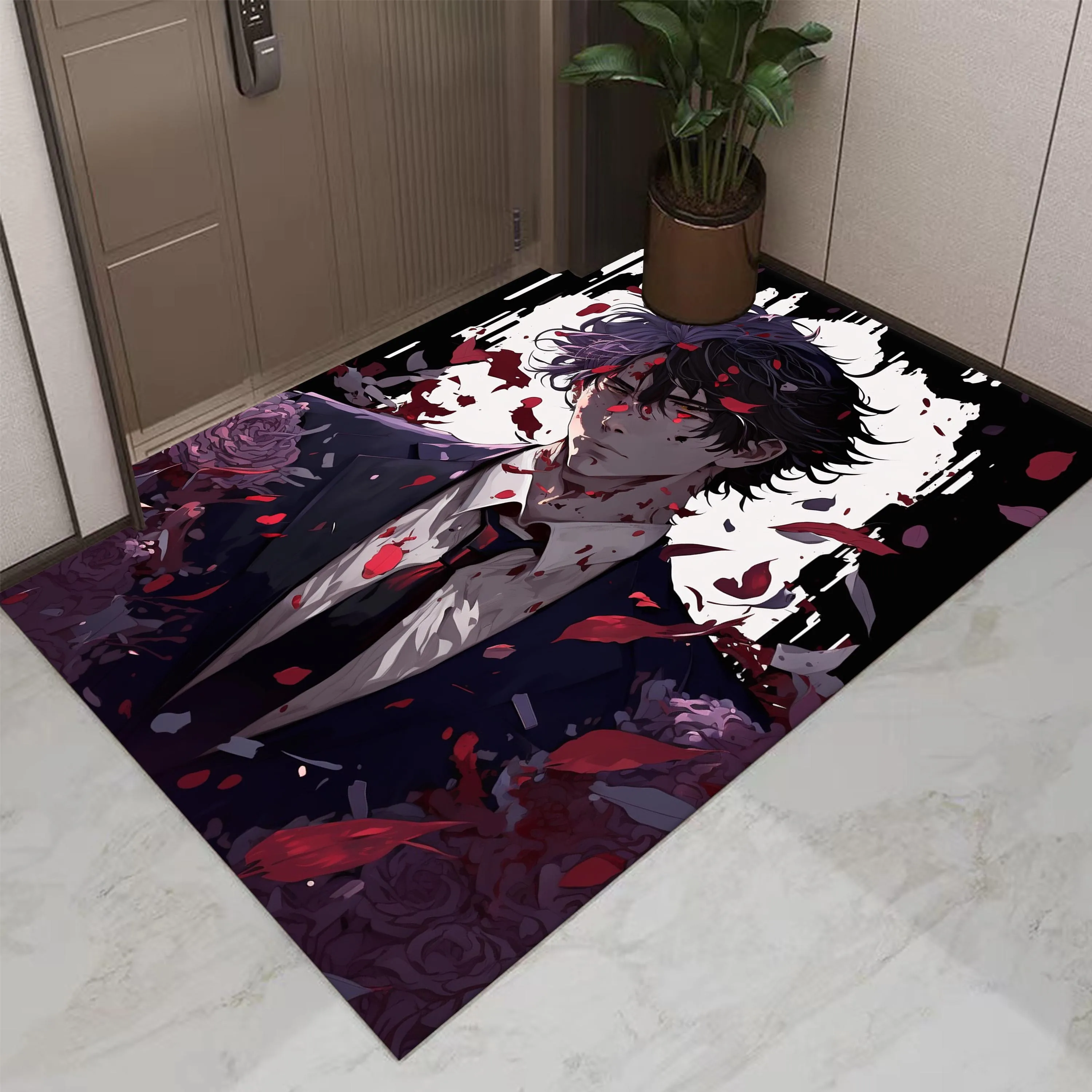 

Cartoon Characters Carpet for Rooms Bedroom Floor Mat Entrance Porch Rugs Non-slip Bath Mat Fluffy Plush Living Room Carpets