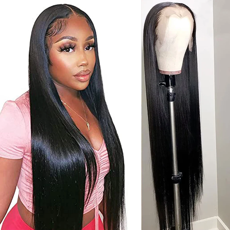 

13x4 13x6 HD Straight Lace Front Wigs Human Hair WIgs Transparent Bone Straight Lace Frontal Human Hair Wigs for Black Woman