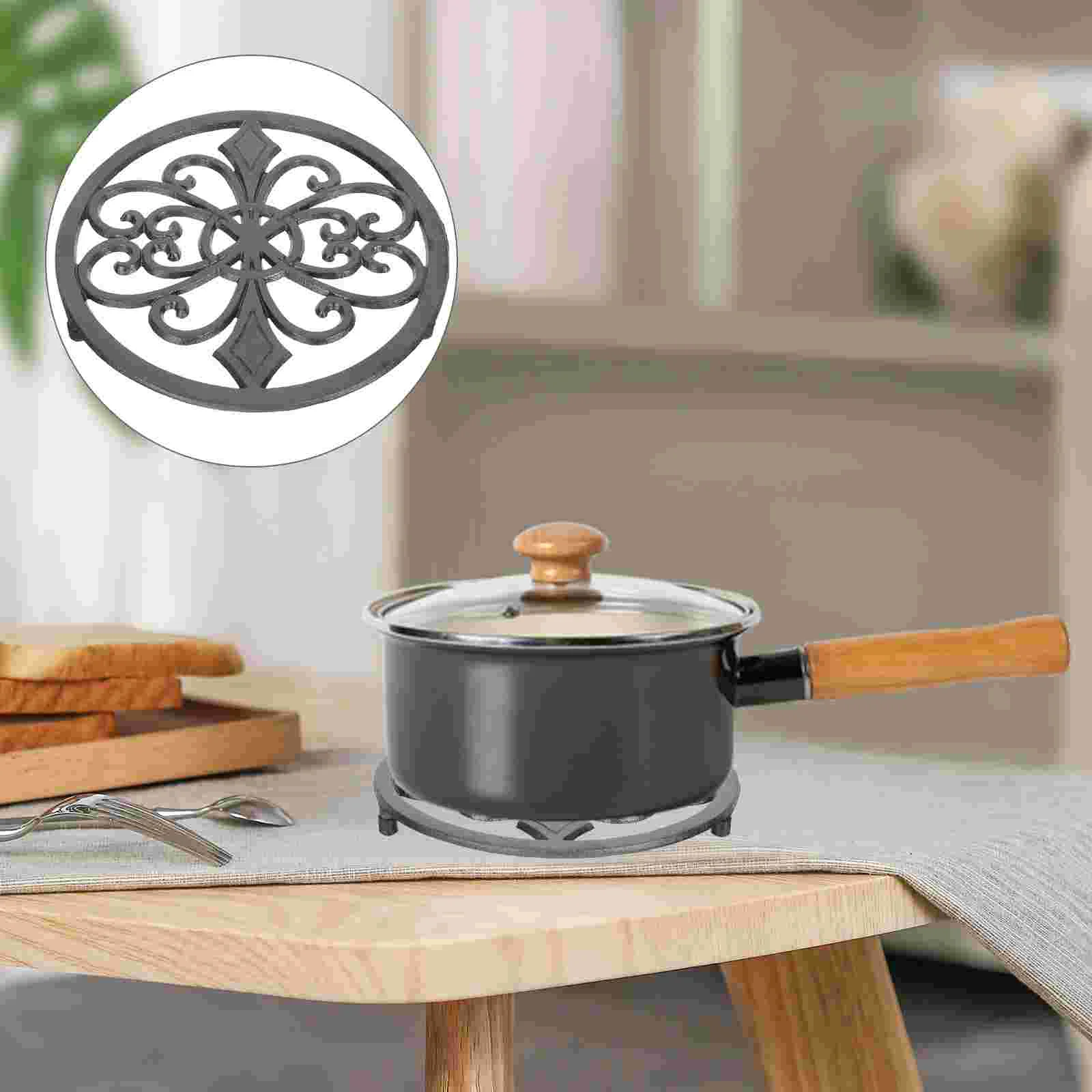 

Теплоизолированный коврик для горячего горшка, креативный полый железный Фотофон (черный)