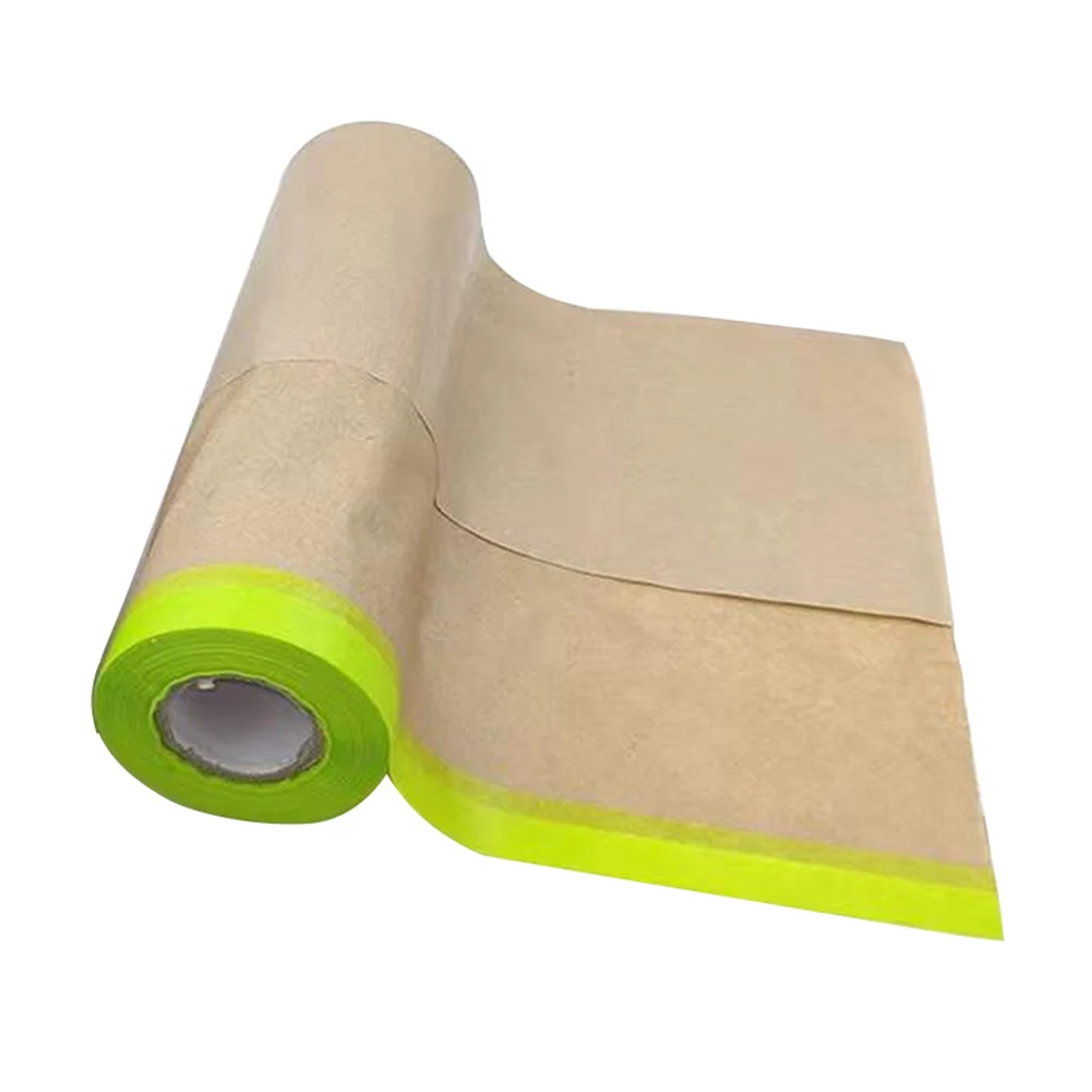

1roll Self Adhesive Anti Scratch Shield Auto Body Supplies Masking Paper Floor Paint Application Car Furniture For Painting
