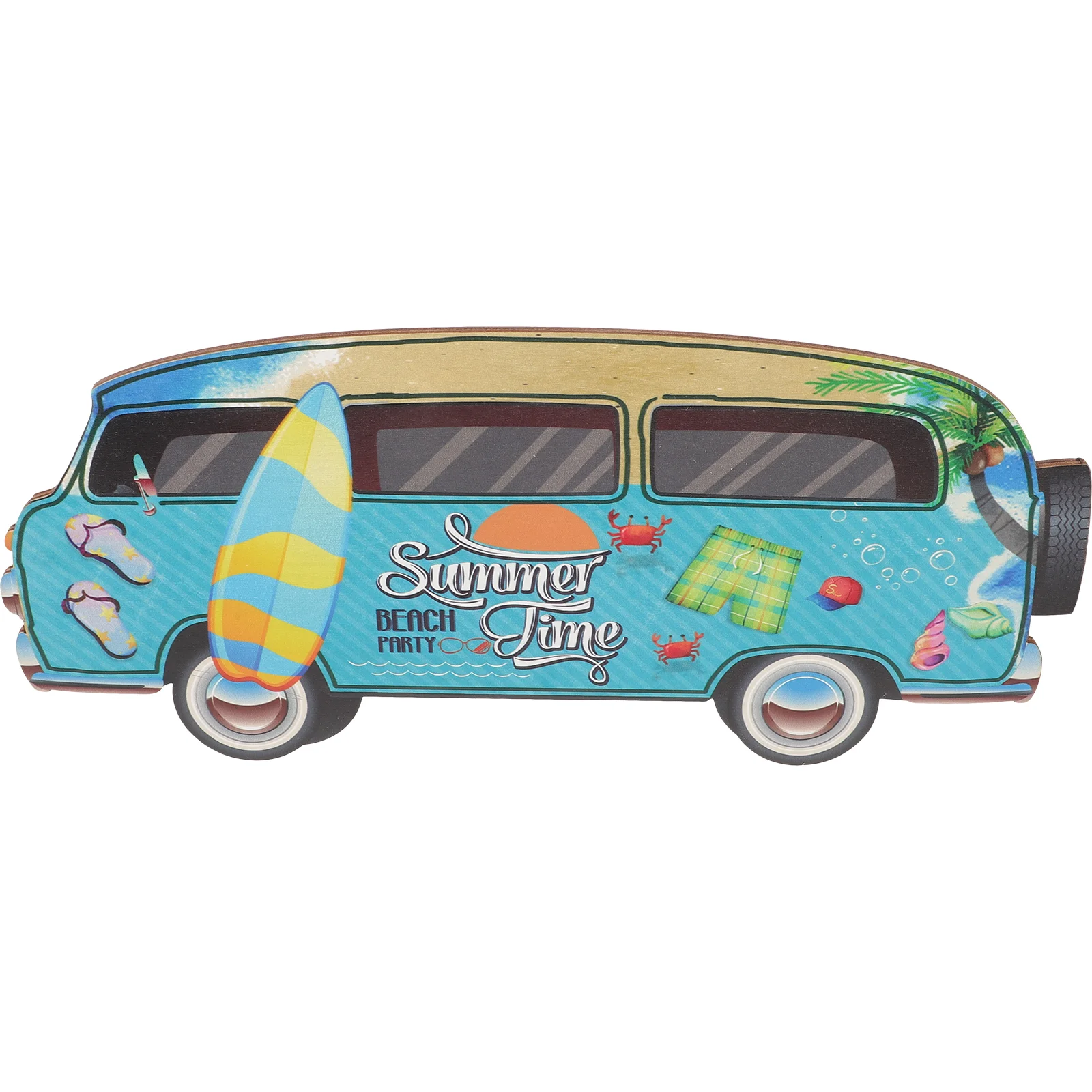 

Summer Themed Hanging Board Party Supply Household Wall Ornament Decorative Beach Summer Clothes Rack For Car