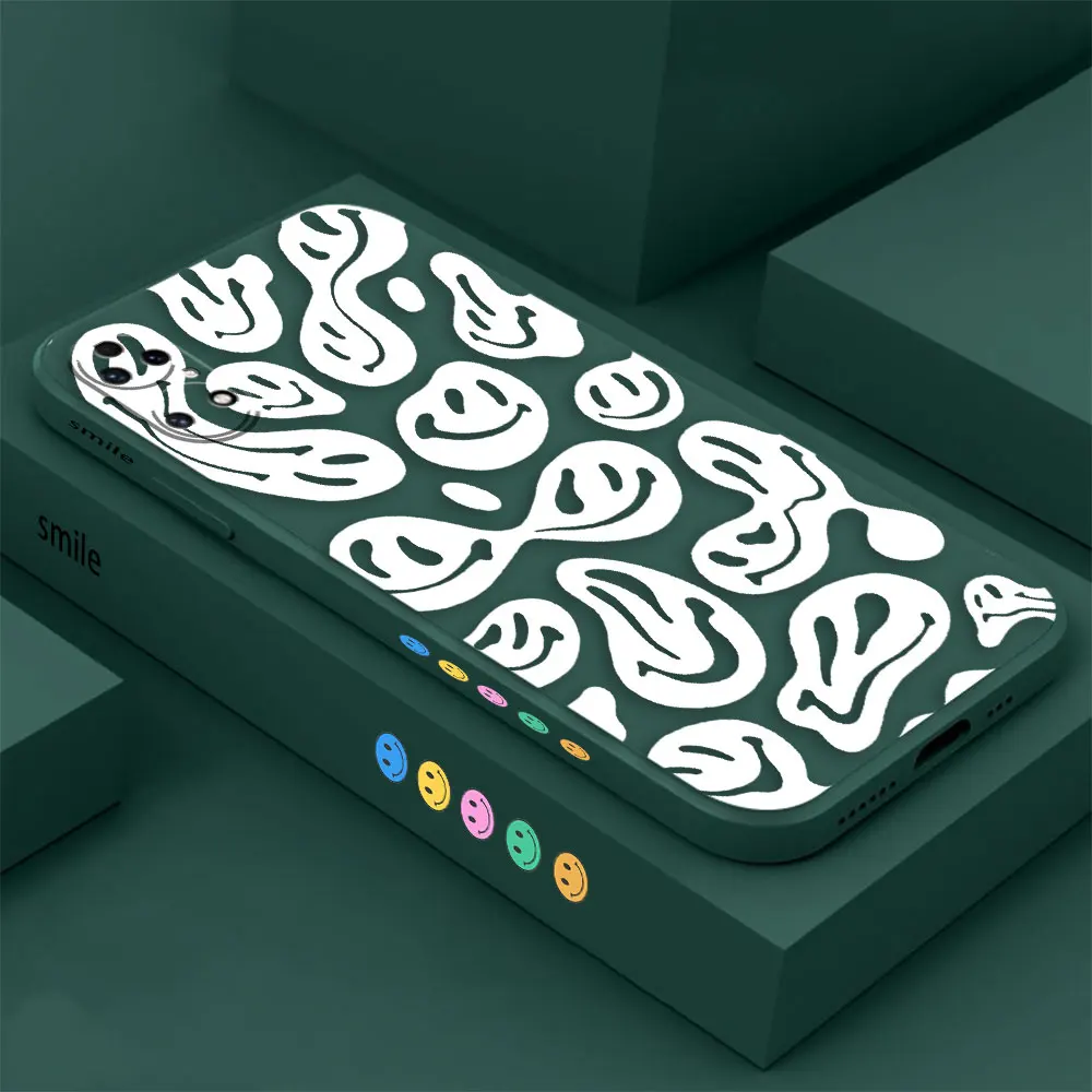 

Cute Funny Trippy Smiley Face Phone Case For Huawei P60 P50 P40 P30 P20 MATE 50 40 30 20 20X 10 PRO PLUS Liquid Cover Funda Capa