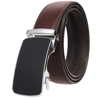 Belt Black Sheet Automatic Chrome Bottom Buckle Business Casual Trend Luxury Design Film Transfer Leather Travel Shopping Belt
