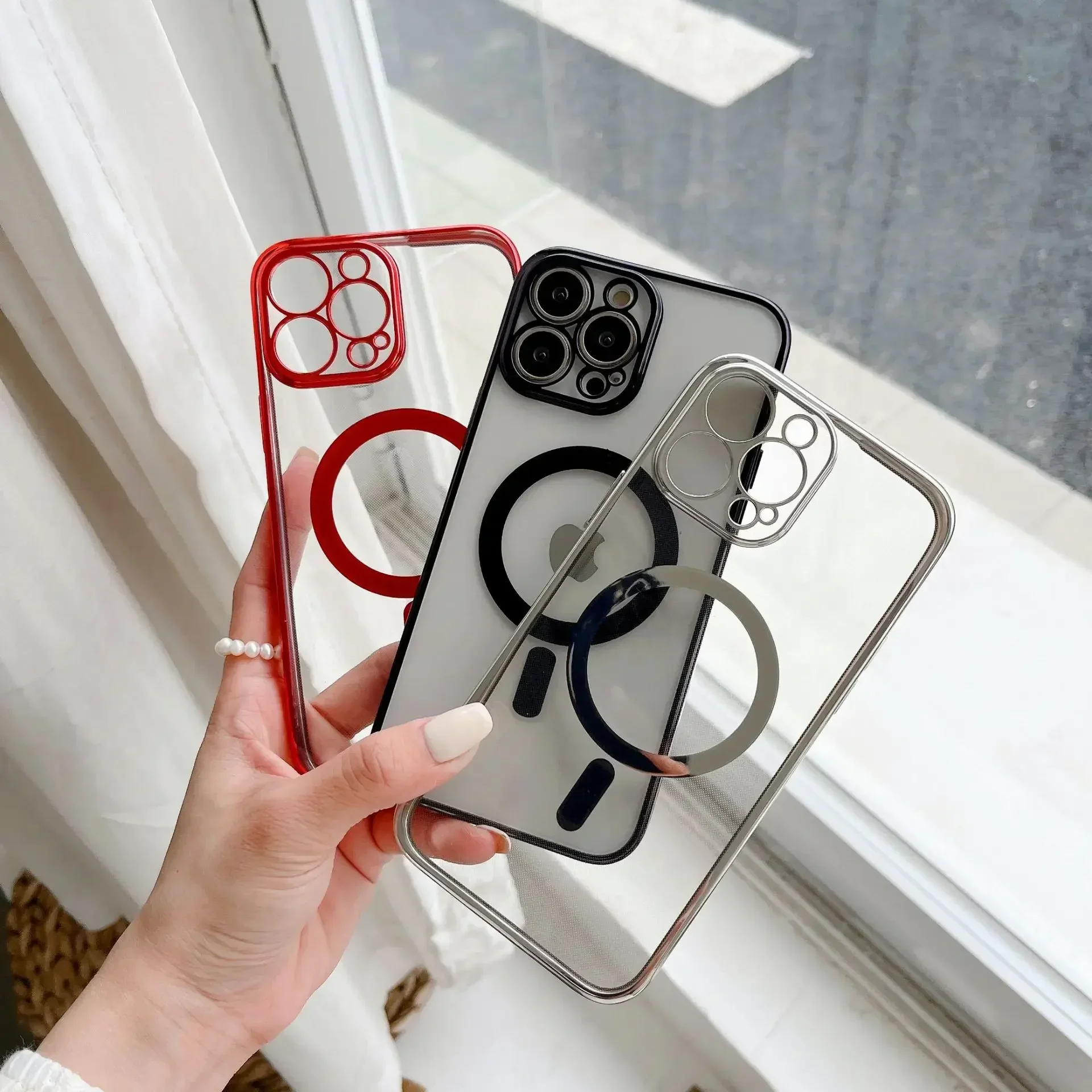 

2023 Новый Магнитный чехол для беспроводной зарядки для iPhone 15 12 11 13 Pro MAX mini XR X XS MAX 8 Plus SE 2020 противоударные чехлы