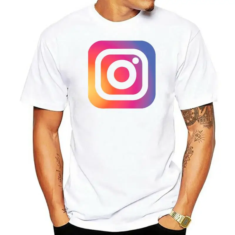 

New 2022 Fashion Sleeves Boy Cotton T Shirt Instagram Tee New Logo App Halloween Group Family Couples Costume T Shirt Retro